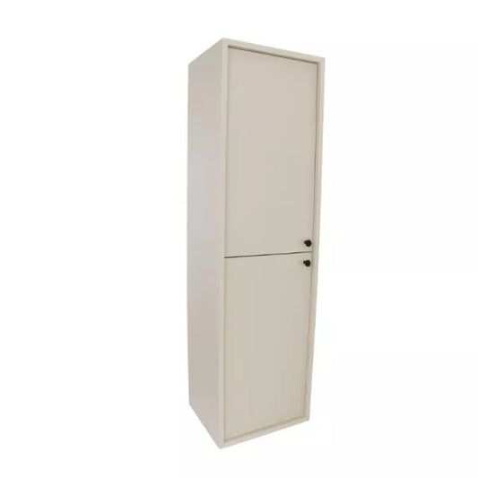 Dulap înalt pentru baie Belino 120 cm cu fronturi netede și 2 uși, finisaj Casmir, oferă depozitare amplă și un aspect modern, cald și sofisticat.