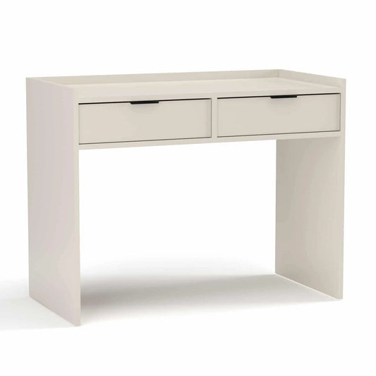 Birou Aura 100 cm Caismir cu 2 sertare și mânere negre – design minimalist și funcțional, ideal pentru home office sau cameră de lucru.