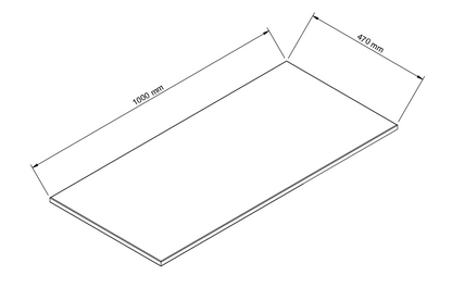 Blat de baie 100 cm, sub dulapul pentru chiuvetă - Alb