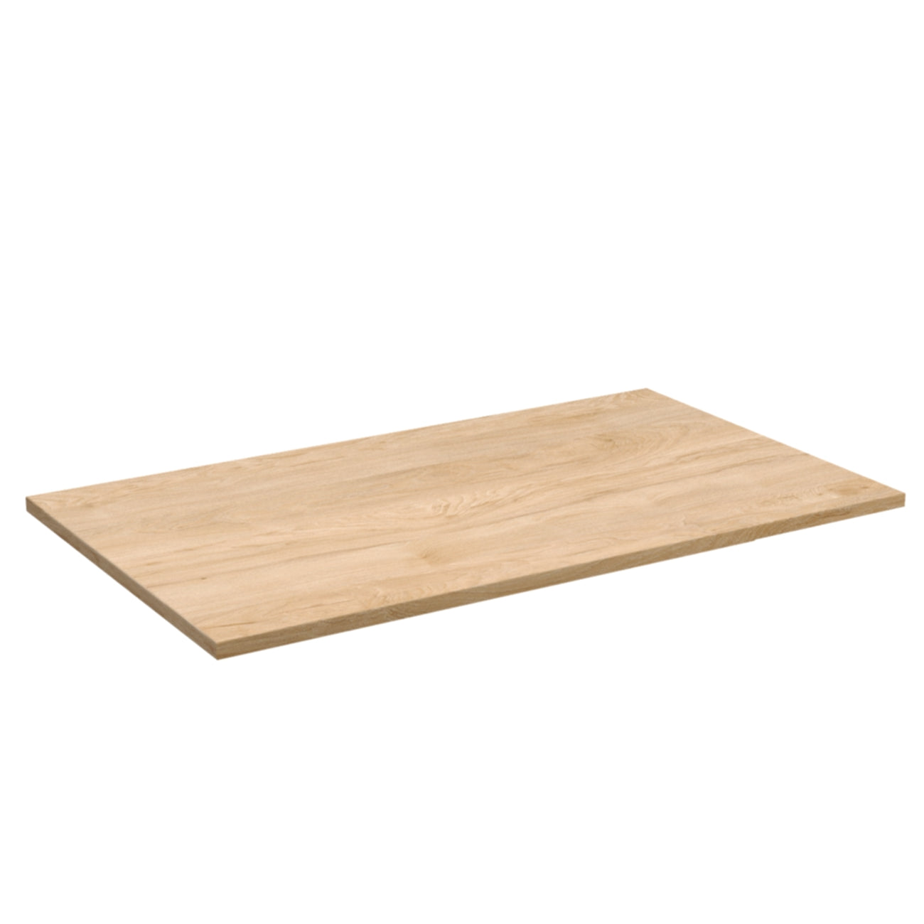 Blat de baie Nuc 90 cm pentru dulap de lavoar, din placă laminată rezistentă la umiditate, cu decor cald de lemn natural.
