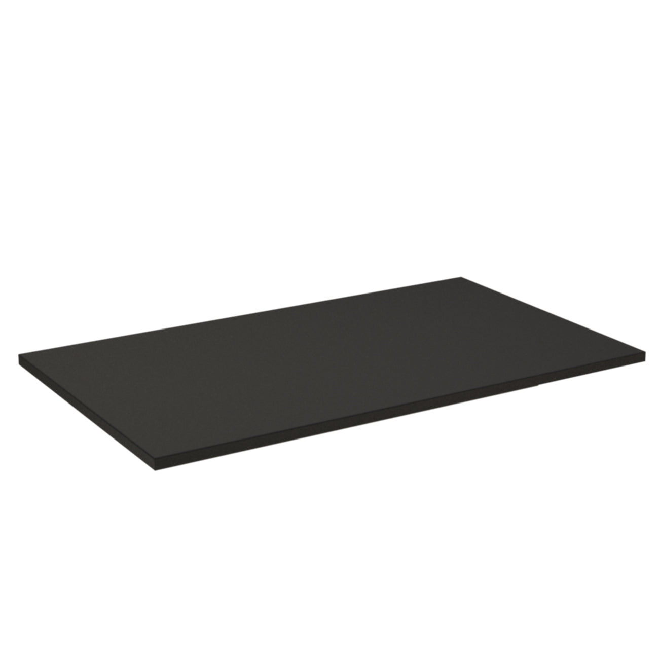 Blat de baie negru 90 cm pentru dulap de lavoar, din placă laminată rezistentă la umiditate, cu design modern și elegant.