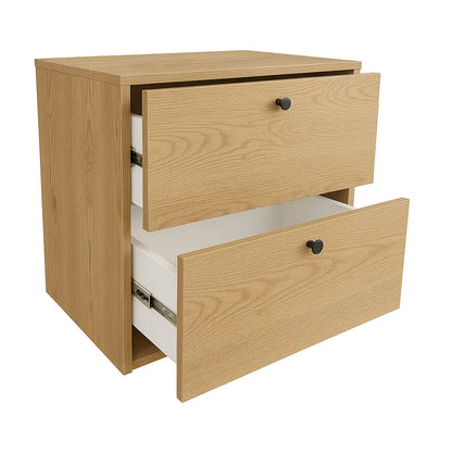 Dulap pentru lavoar 60 cm, cu 2 sertare, fronturi netede Belino - Stejar Cremona