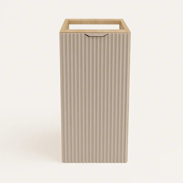 Dulap de baie 30 cm cu 1 usa, fronturi canelate, fara blat Willy - Casmir/Nuc