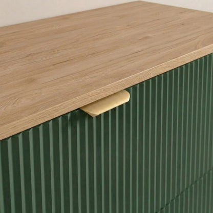 Dulap pentru lavoar 100 cm cu raft Willy - Verde, Nuc top