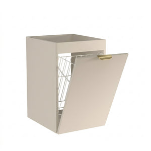 Dulap de baie Orio 40 cm Casmir cu coș de rufe integrat, fără blat, design modern și compact pentru organizarea eficientă a băii.