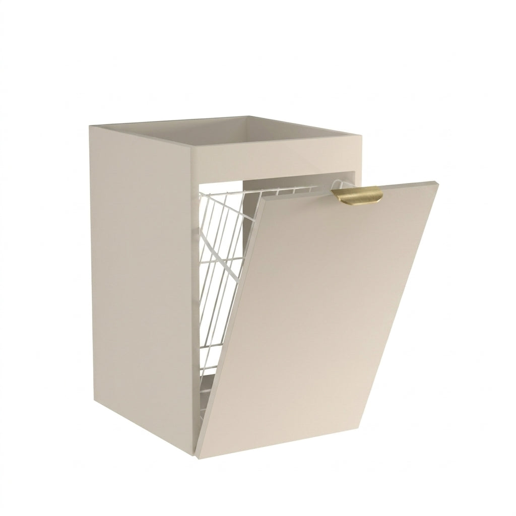 Dulap de baie Orio 40 cm Casmir cu coș de rufe integrat, fără blat, design modern și compact pentru organizarea eficientă a băii.