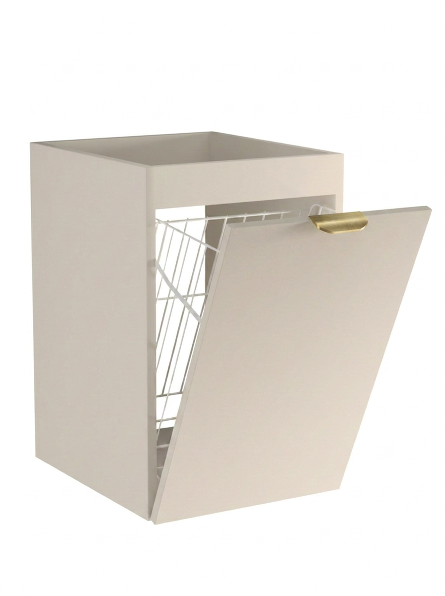 Dulap de baie Orio 40 cm Casmir cu coș de rufe integrat, fără blat, design modern și compact pentru organizarea eficientă a băii.