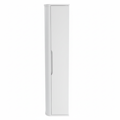 Dulap inalt pentru baie 160 cm, margini rotunjite, cu rafturi Luma - Alb