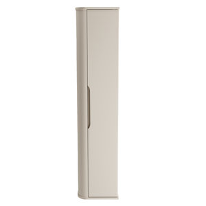 Dulap înalt pentru baie Luma 160 cm Cașmir, mobilier baie cu rafturi și margini rotunjite, design modern minimalist fără mânere