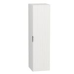 Dulap înalt pentru baie Willy 120 cm alb, fronturi canelate și design modern pentru depozitare.
