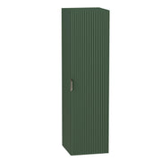 Dulap înalt pentru baie Willy 120 cm verde, fronturi canelate, mobilier modern de depozitare.