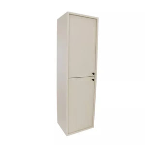 Dulap înalt pentru baie Belino 120 cm cu fronturi netede și 2 uși, finisaj Casmir, oferă depozitare amplă și un aspect modern, cald și sofisticat.