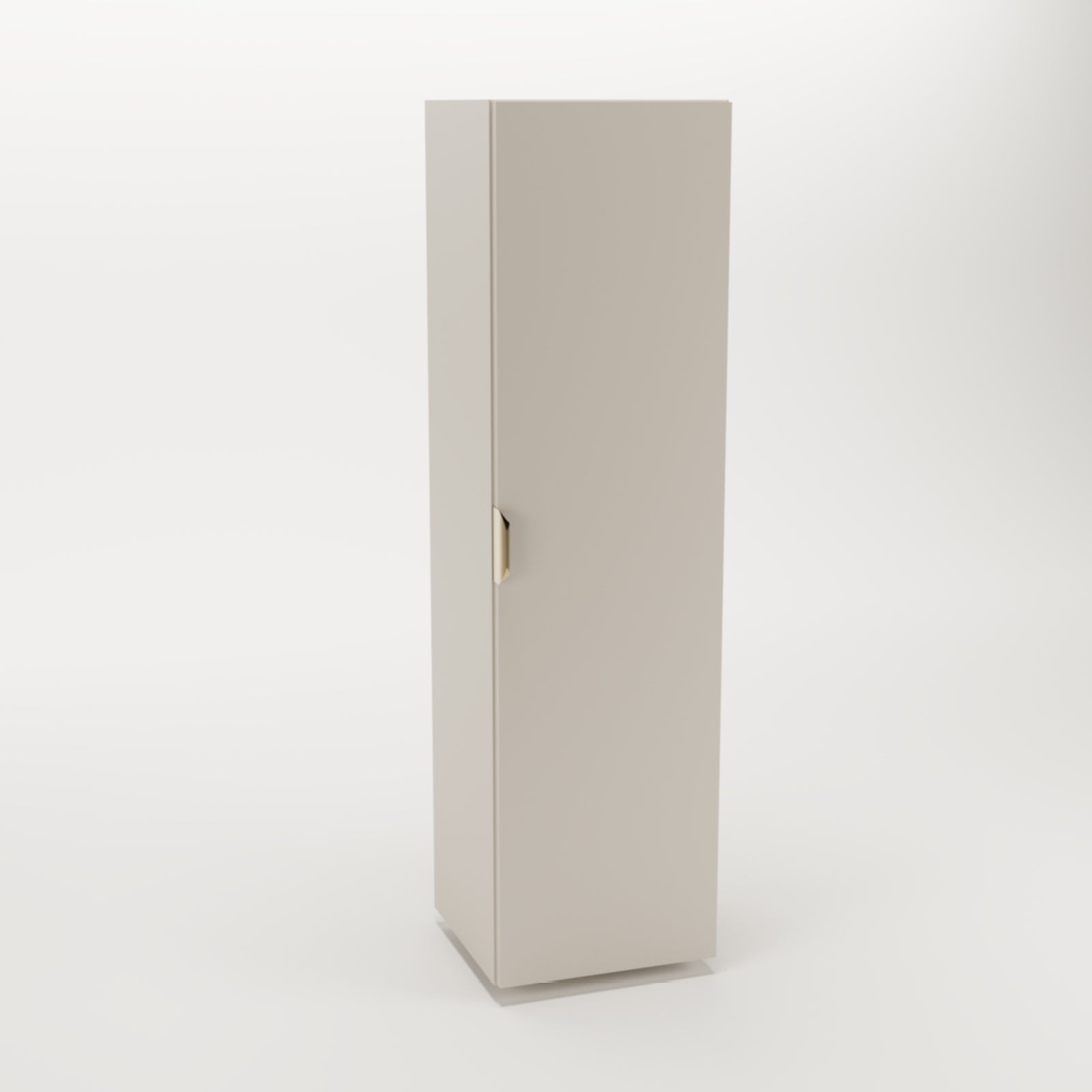 Dulap înalt pentru baie Orio 120 cm Cașmir, cu 1 ușă, rafturi interioare, design modern minimalist pentru baie, mobilier vertical de depozitare
