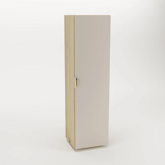 Dulap înalt pentru baie Orio 120 cm Casmir/Stejar Artisan cu o ușă și rafturi interioare, design modern și compact, ideal pentru băi elegante și funcționale.