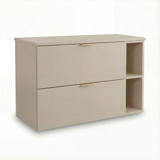 Dulap pentru lavoar Orio 100 cm Casmir cu 2 sertare, raft lateral și blat, design modern pentru baie