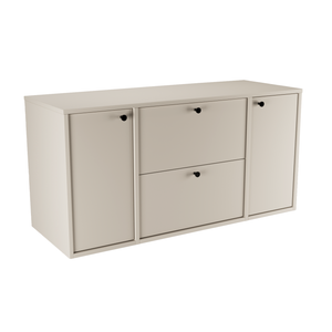 Dulap pentru lavoar Belino 120 cm Cășmir cu 2 sertare SOFT-CLOSE, 2 uși și blat continuu, design modern pentru baie.
