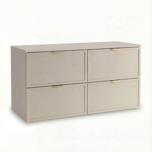 Dulap pentru lavoar Roma 120 cm Cașmir, cu 4 sertare și fronturi cu ramă decorativă, design modern pentru baie elegantă și spațioasă