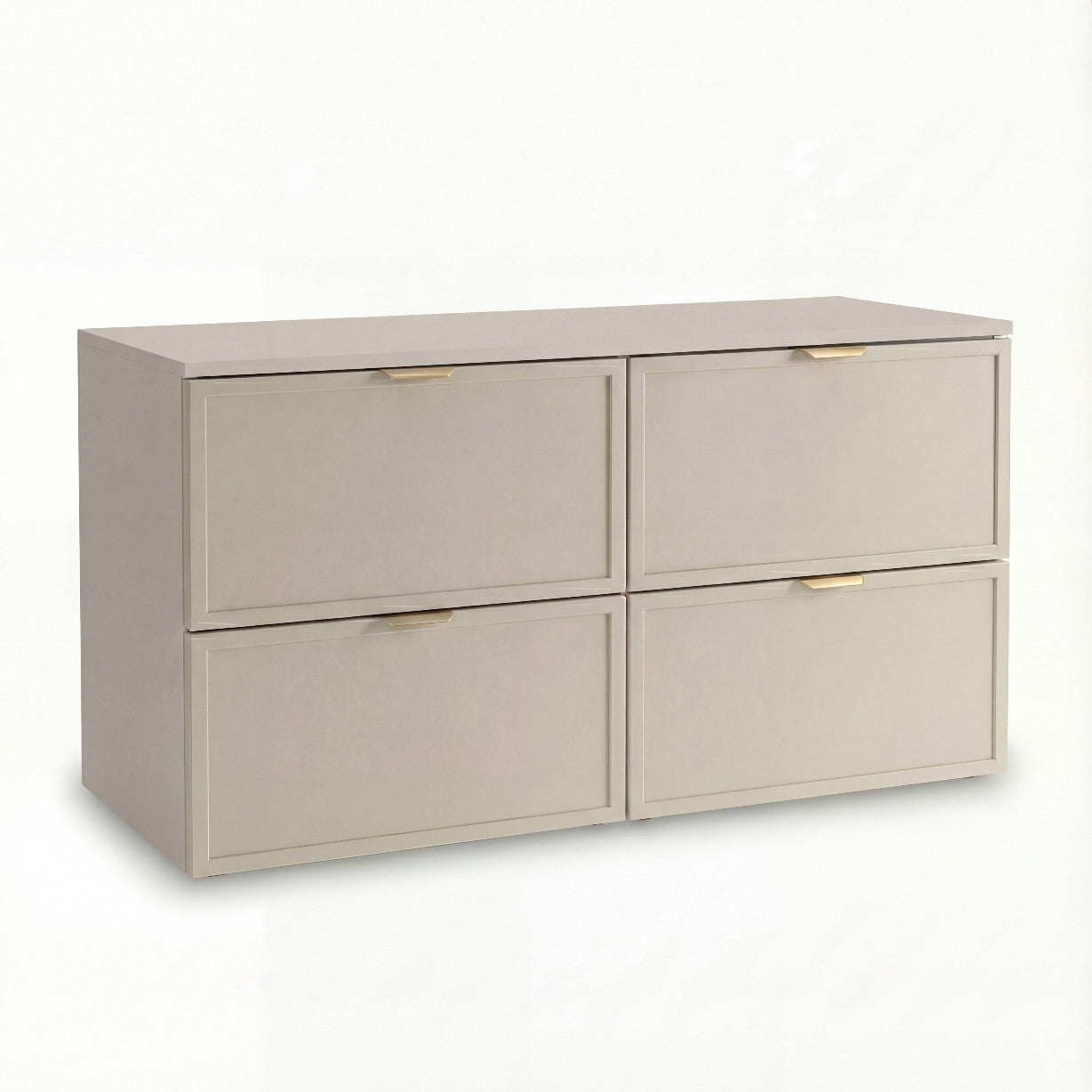 Dulap pentru lavoar Roma 120 cm Cașmir, cu 4 sertare și fronturi cu ramă decorativă, design modern pentru baie elegantă și spațioasă
