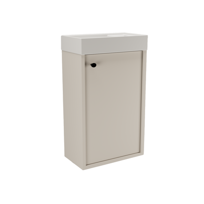 Dulap Belino 40 cm cu chiuvetă ceramică, Casmir, design modern și compact, ideal pentru băi mici, minimaliste sau WC-uri pentru oaspeți.