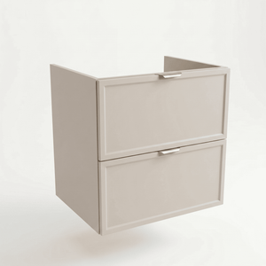 Dulap pentru lavoar Roma 60 cm Cașmir, 2 sertare, fronturi cu ramă decorativă, design modern și elegant pentru baie.