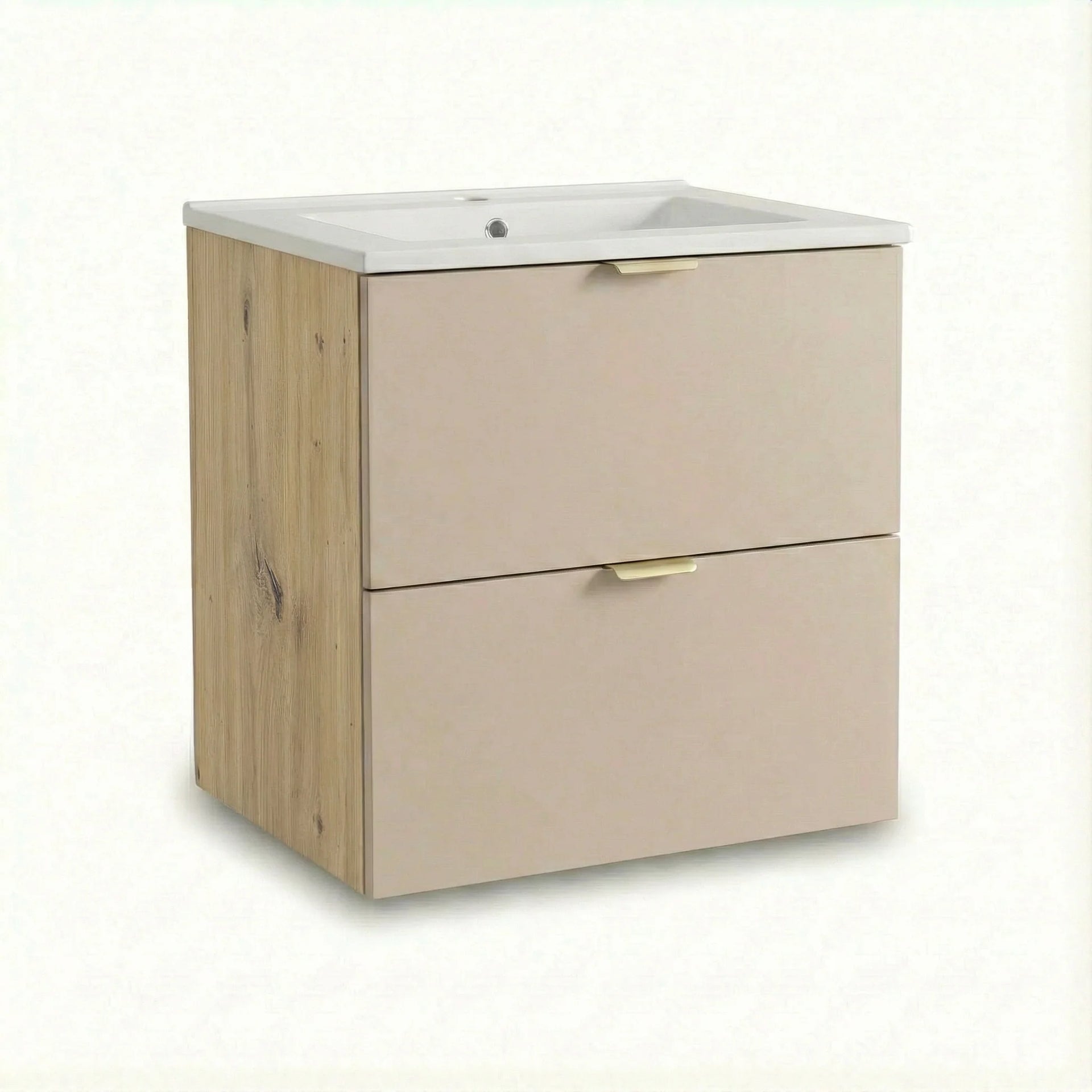 Dulap pentru lavoar 60 cm cu chiuveta, 2 sertare, fronturi netede