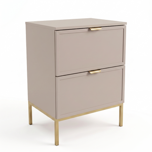Dulap pentru lavoar Roma 60 cm Cașmir, cu cadru metalic, 2 sertare Soft-Close, fronturi MDF cu ramă decorativă, mobilier elegant pentru baie.