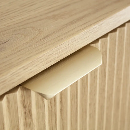 Dulap pentru lavoar 120 cm cu 2 usi, cu 2 sertare, fronturi canelate Willy - Stejar Cremona