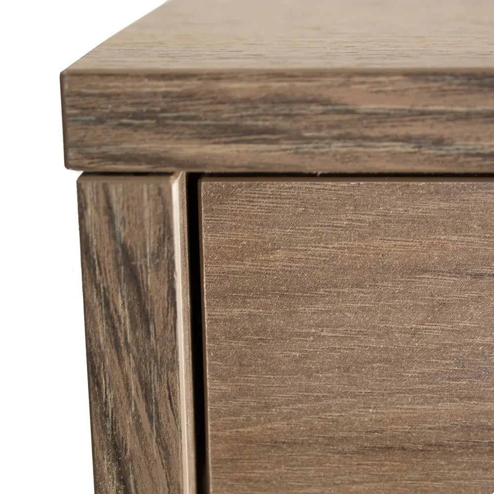 Dulap pentru lavoar 60 cm, cu 2 sertare, fronturi netede Belino - Nuc inchis