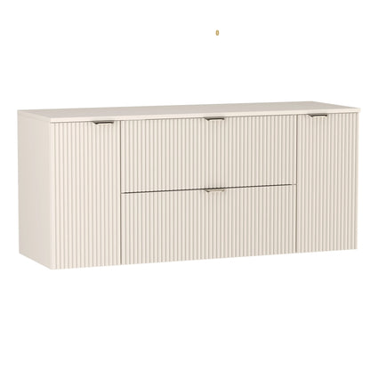 Dulap lavoar Willy 140 cm cășmir, cu uși și sertare, ton cald și elegant, ideal pentru băi moderne și clasice.