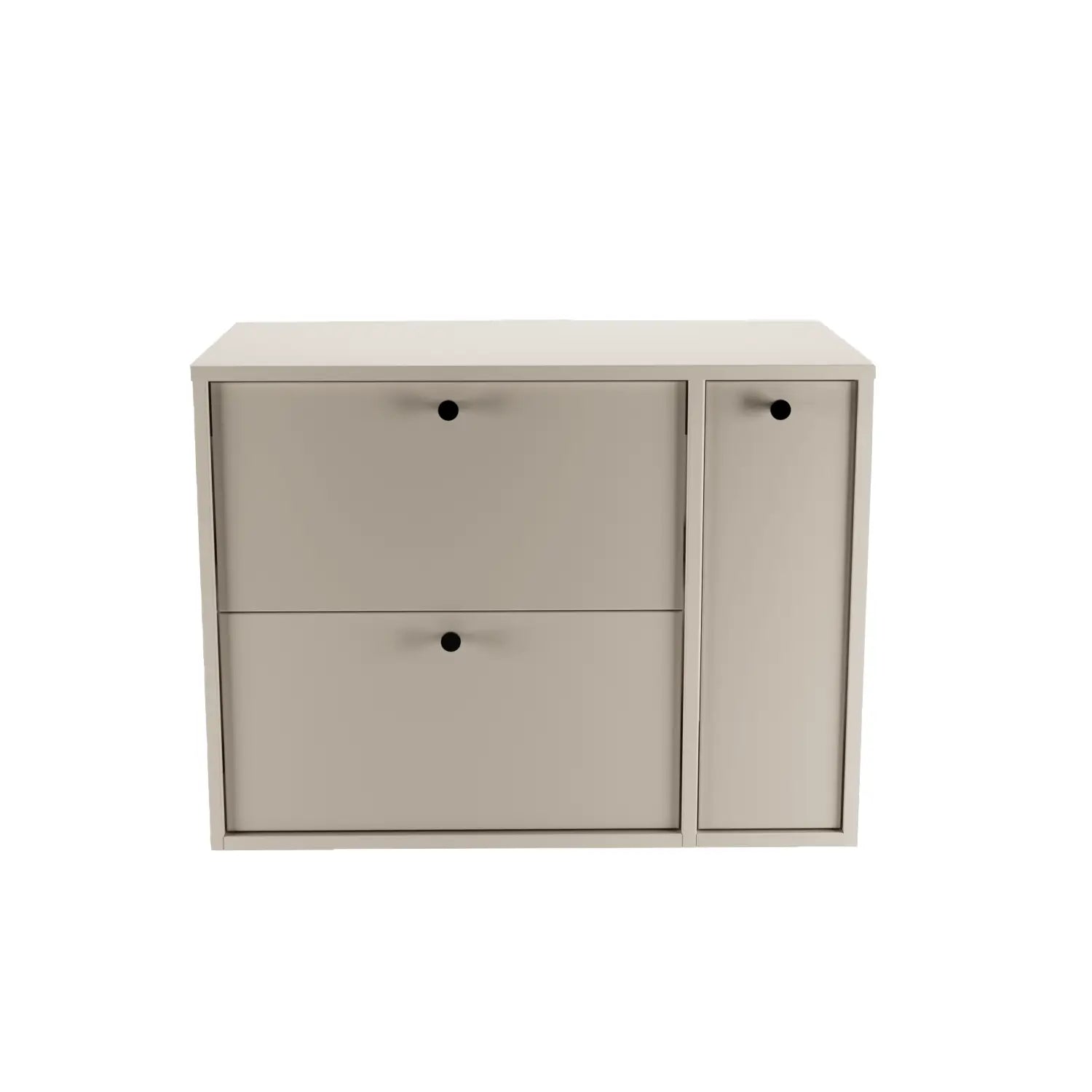 Dulap pentru lavoar 80 cm cu raft, fronturi netede Belino - Casmir