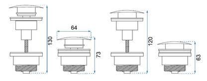 Dop universal click-clack - Auriu Periat