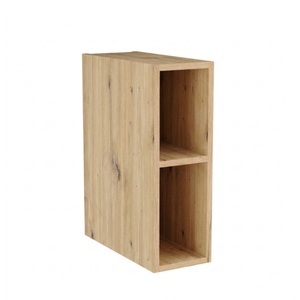 Raft îngust de baie de 20 cm cu o poliță, în decor Stejar Artizanal, cu aspect natural și rustic.