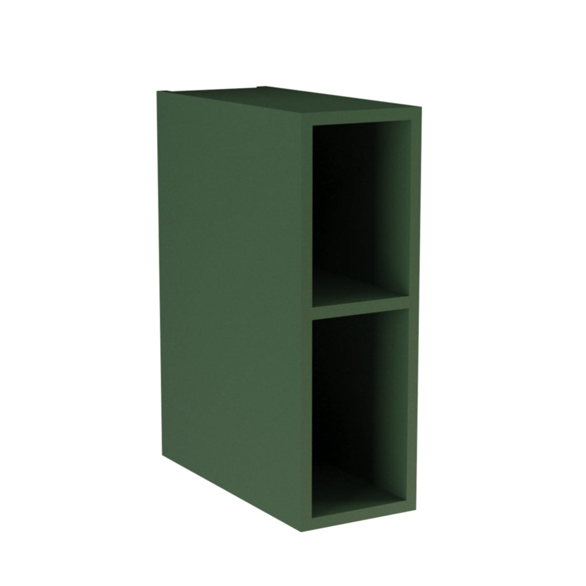Raft îngust 20 cm Verde salvie cu 1 poliță, design modern pentru baie, ideal pentru spații mici și organizare practică.