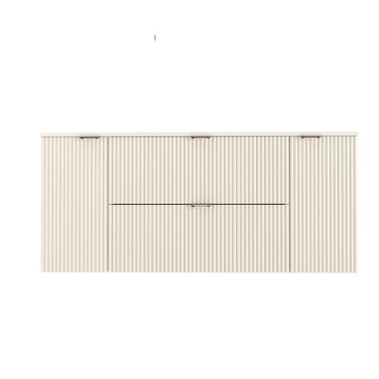 Dulap pentru lavoar 140 cm cu 2 usi, cu 2 sertare, fronturi canelate Willy - Casmir