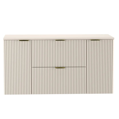 Dulap pentru lavoar 120 cm cu 2 usi, cu 2 sertare, fronturi canelate Willy - Casmir