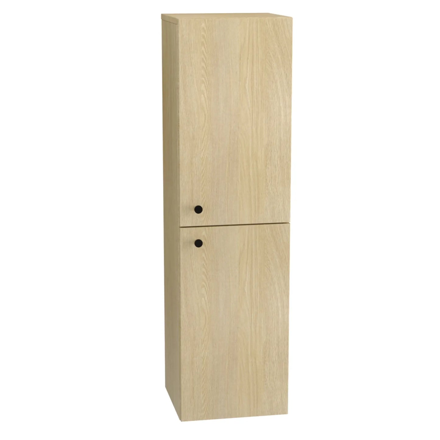 Bad Hochschrank 120 cm Beti – mit 2 Türen in Eiche Cremona. Der Hochschrank überzeugt durch sein modernes Design und die warme, natürliche Ausstrahlung der Eiche Cremona. Mit großzügigem Stauraum hinter den zwei Türen bietet der Schrank viel Platz für Handtücher, Pflegeprodukte und andere Badezimmerutensilien. Die glatten Fronten und die klare Linienführung machen den Hochschrank zu einem stilvollen Möbelstück, das sich perfekt in jedes Badezimmer integriert. Ideal für alle, die Funktionalität und ein anspr