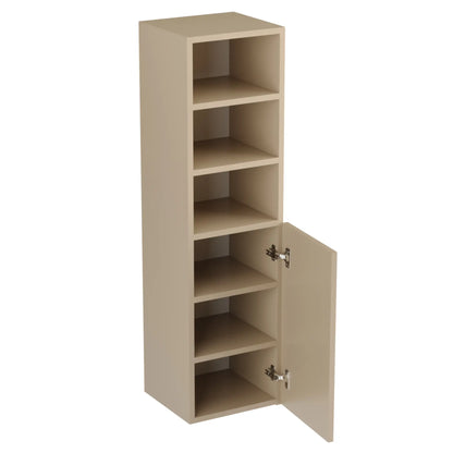 Dulap înalt pentru baie 120 cm, 1 ușă, semi-deschisă Beti - Cappuccino