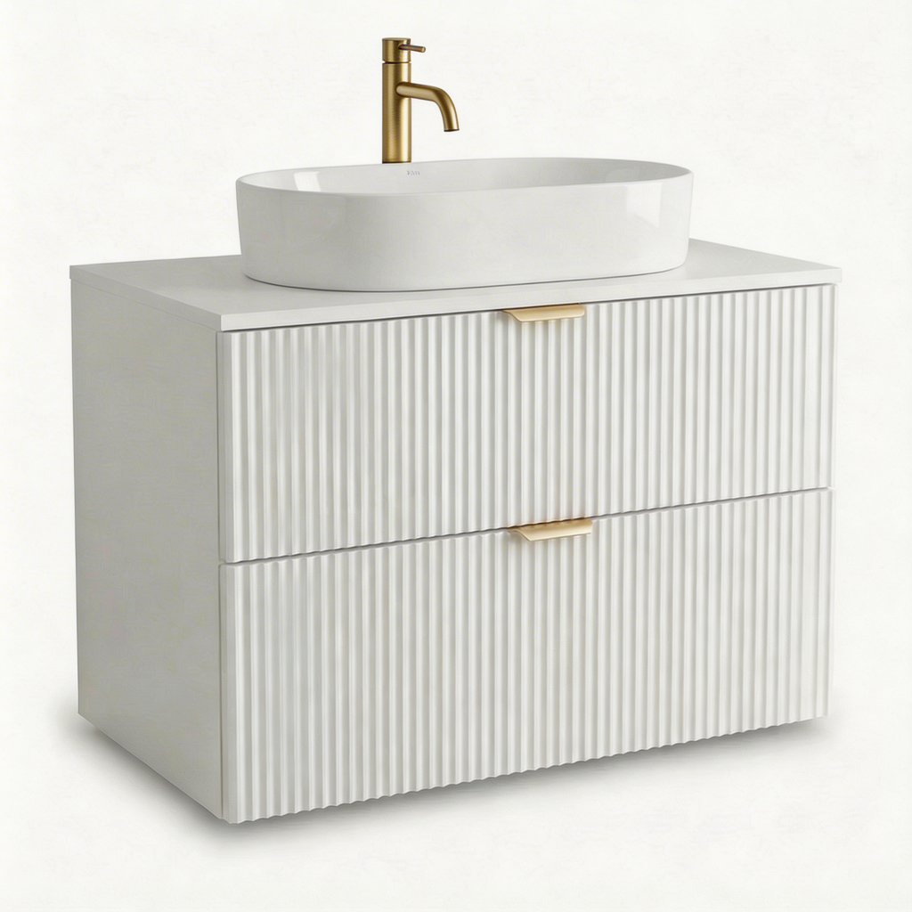 Dulap pentru lavoar Willy 80 cm, alb, cu 2 sertare SOFT-CLOSE, realizat din MDF și PAL laminat de 18 mm. Design modern, luminos și elegant pentru baia ta.