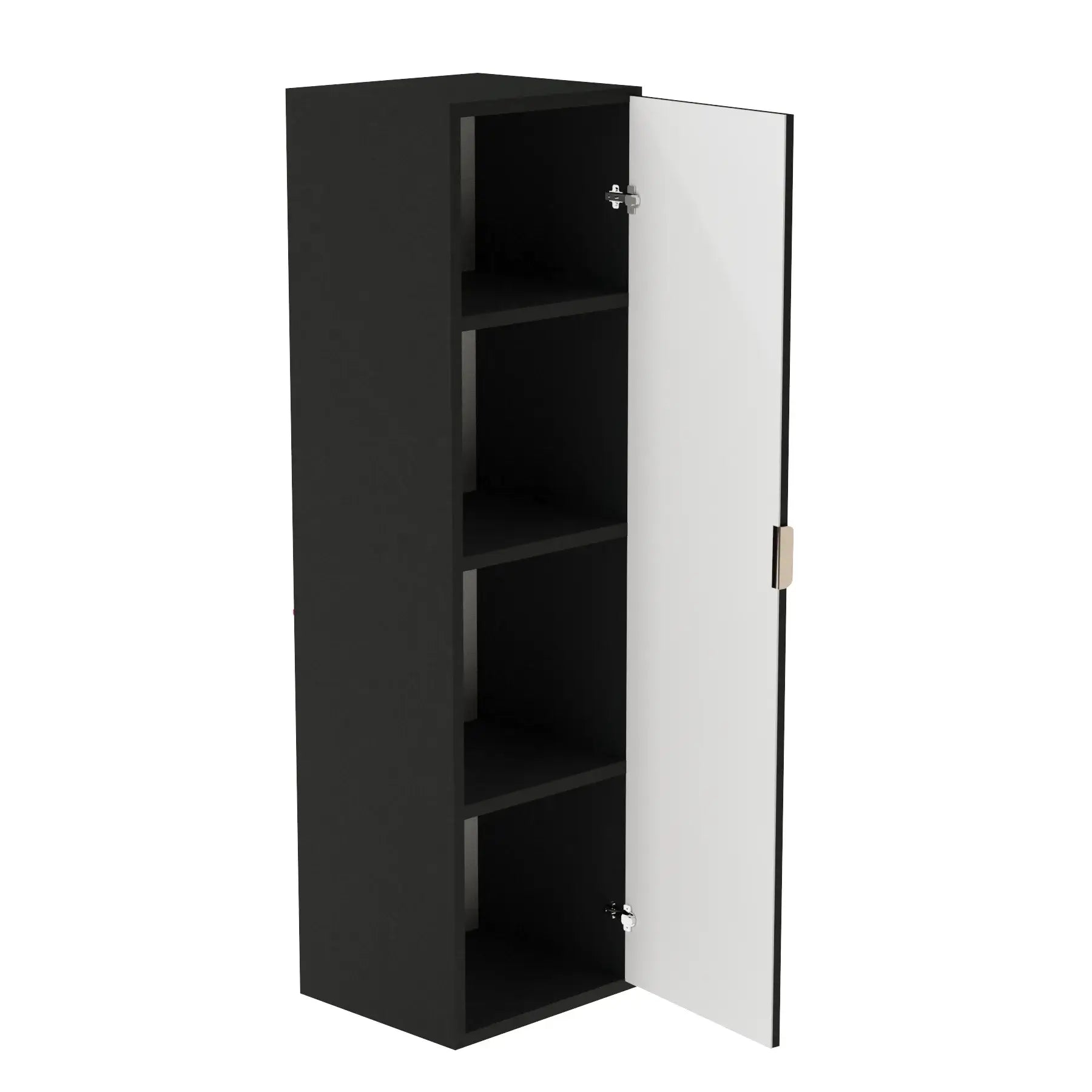 Set de mobilier: Dulap pentru lavoar 120 cm, 2 uși 2 sertare și Dulap înalt pentru baie 120 cm Willy - Negru/Nuc top