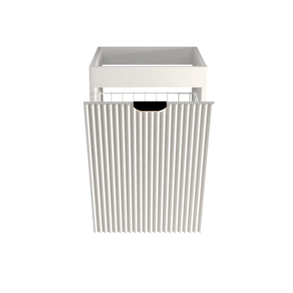 Dulap de baie 40 cm cos de rufe, fronturi canelate Willy, fara blat - Alb