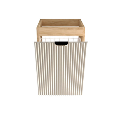 Dulap de baie 40 cm cos de rufe, fronturi canelate Willy, fara blat - Casmir/Nuc