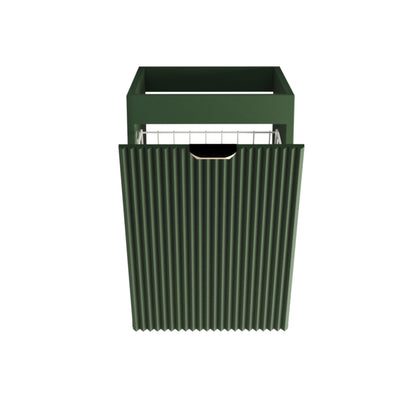 Dulap de baie 40 cm cos de rufe, fronturi canelate Willy, fara blat - Verde