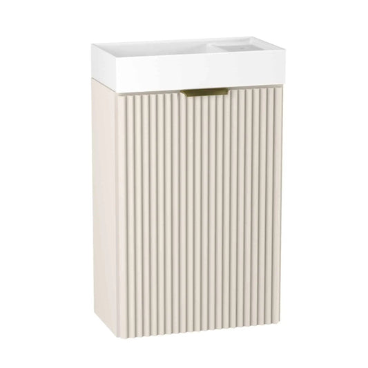 Dulap pentru lavoar 40 cm Willy Casmir cu chiuvetă ceramică – mobilier compact fără raft interior, ideal pentru băi mici.