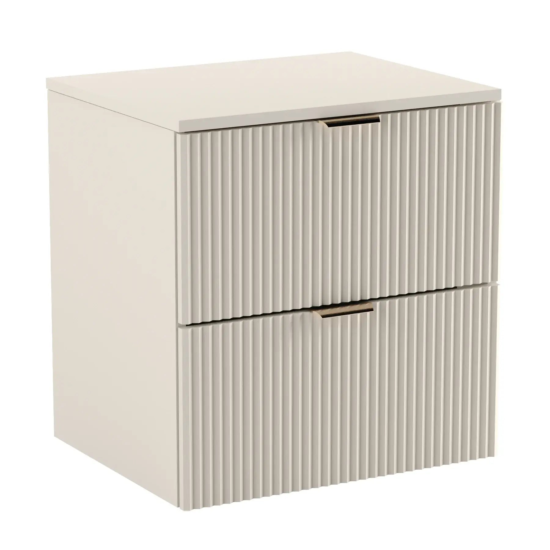 Geräumiger Waschtischunterschrank Willy, 60 cm, in Kaschmir, ideal für organisiertes Badezimmer.