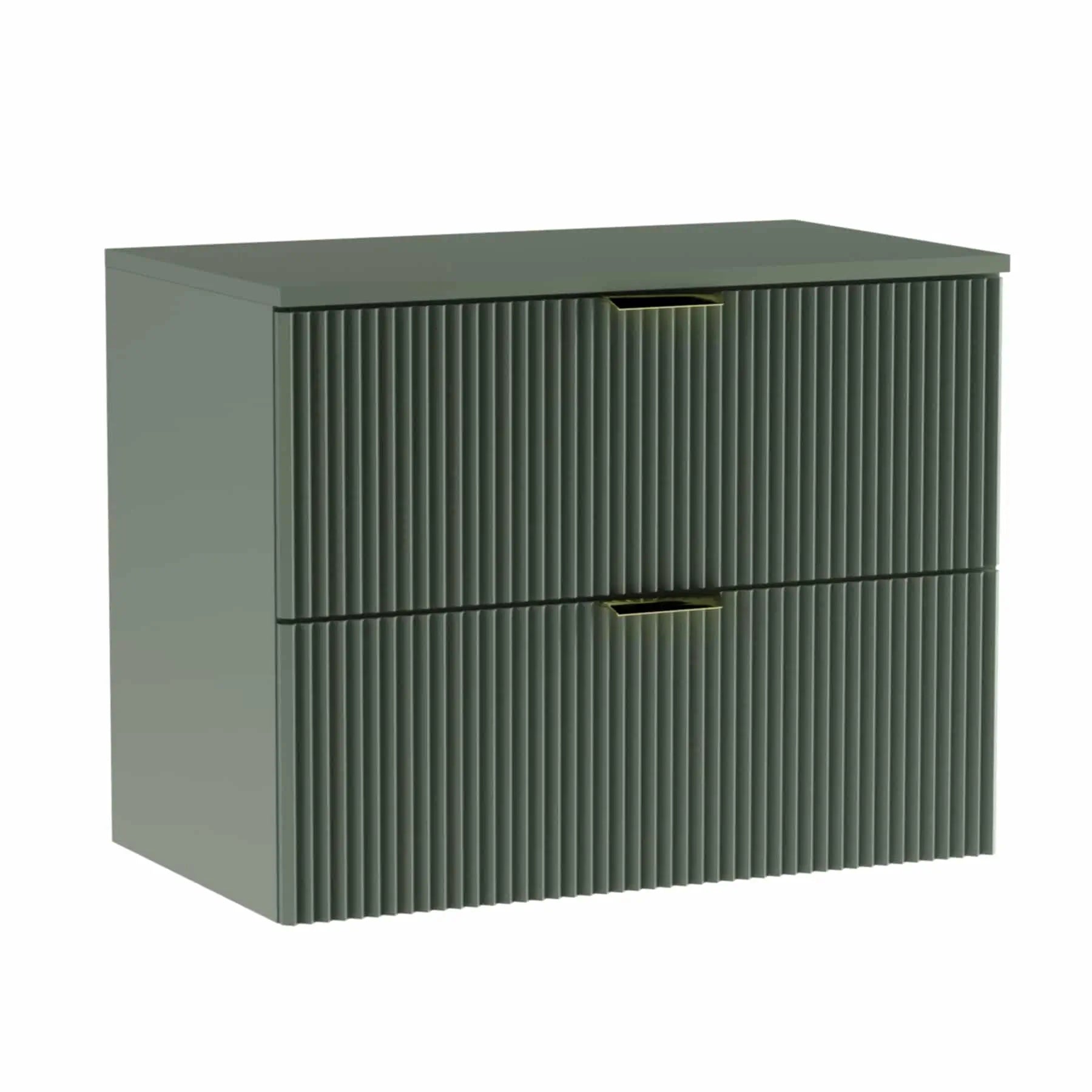 Dulap pentru lavoar Willy 80 cm verde salvie – mobilier modern, elegant și funcțional, cu spațiu generos pentru depozitare.