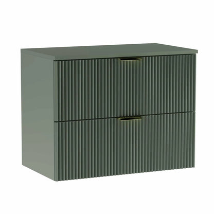 Dulap pentru lavoar Willy 80 cm verde salvie – mobilier modern, elegant și funcțional, cu spațiu generos pentru depozitare.