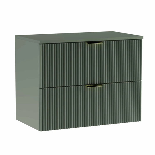 Dulap pentru lavoar Willy 80 cm verde salvie – mobilier modern, elegant și funcțional, cu spațiu generos pentru depozitare.