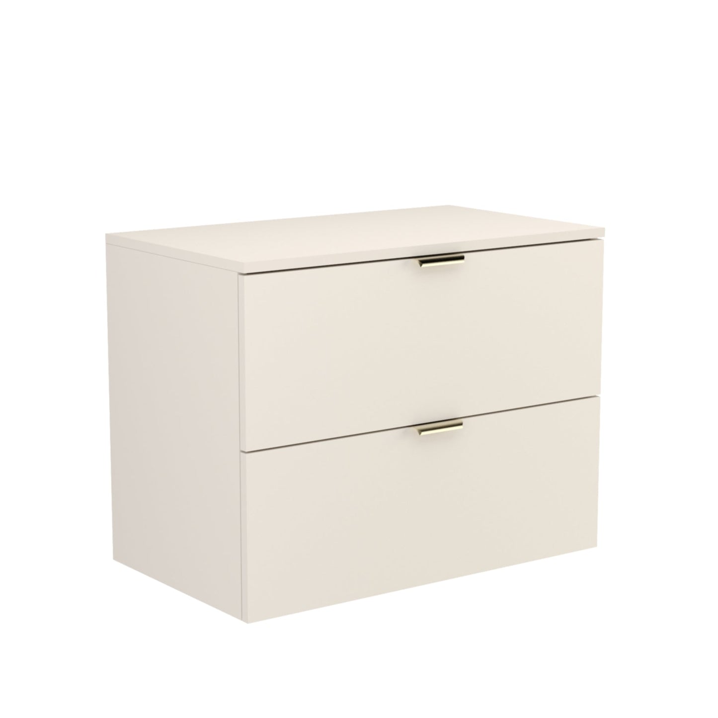 Waschtischunterschrank Orio, 80 cm, in Kaschmir, ideal für das moderne Badezimmer mit viel Stauraum.