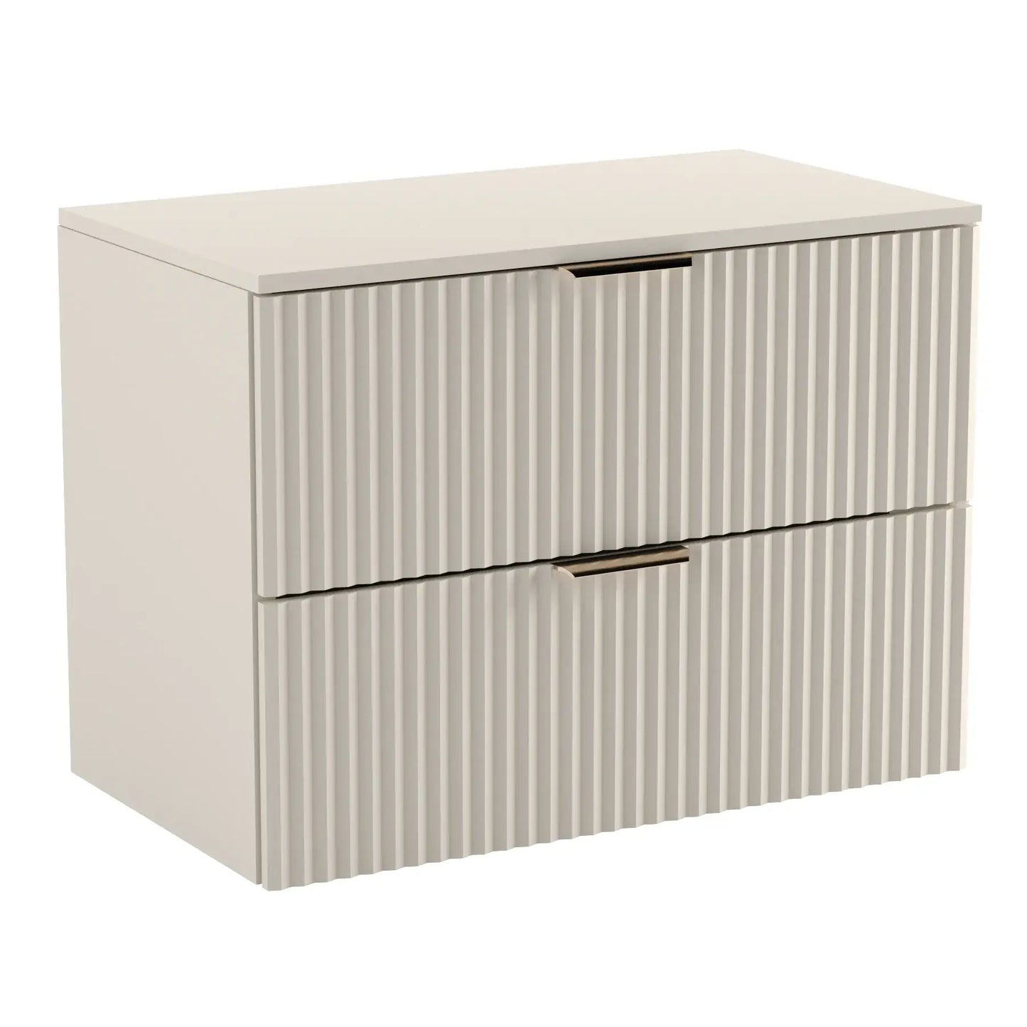 Eleganter Waschtischunterschrank Willy, 80 cm, in Kaschmir, perfekt für jedes Badezimmer.