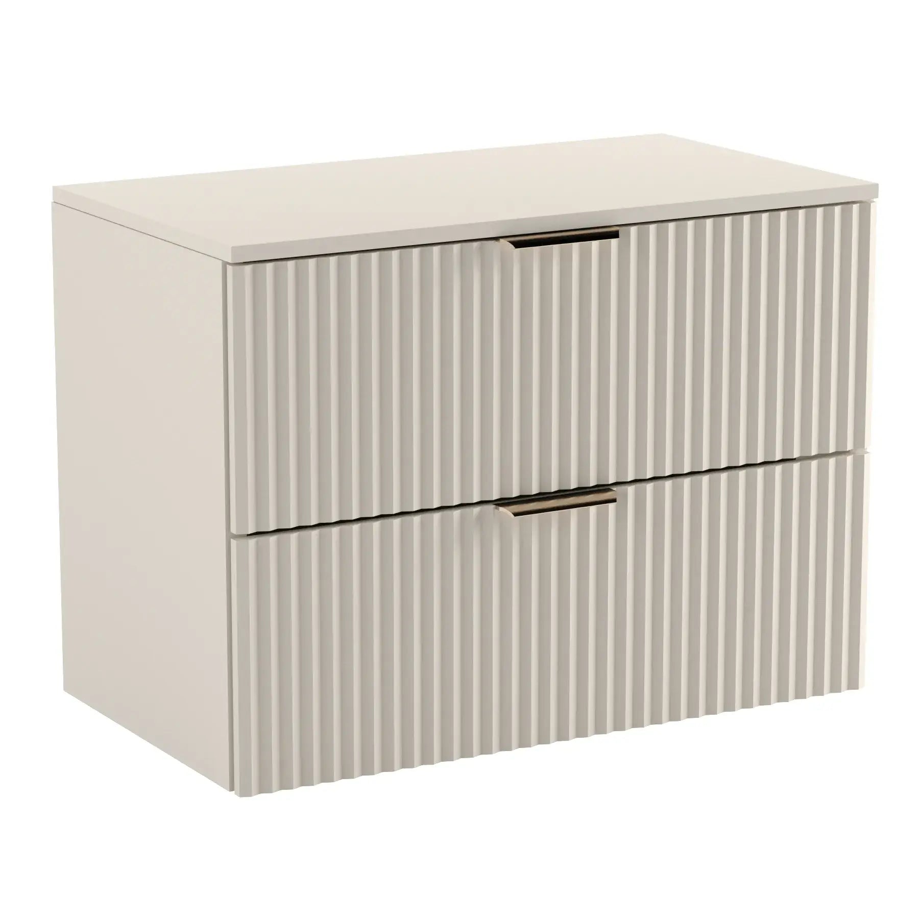 Eleganter Waschtischunterschrank Willy, 80 cm, in Kaschmir, perfekt für jedes Badezimmer.